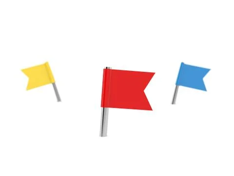 Colored check markers on white background. Stock Illustration