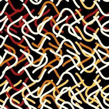 Colored checkmarks randomly located on a dark background. Scandinavian style. Illustrazione stock