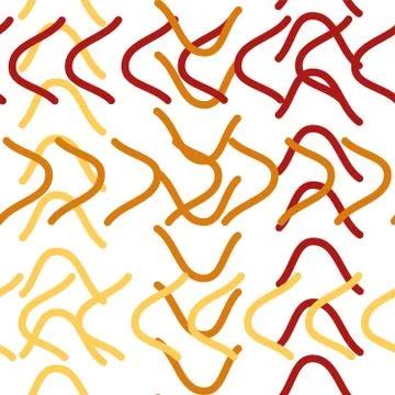 Colored checkmarks randomly located on a white background. Scandinavian style Illustrazione stock