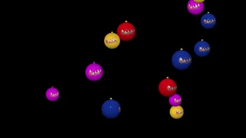 Colored christmas balls Stock-Footage 257440385