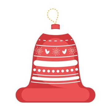 Colored christmas bell icon Vector Stock Illustration