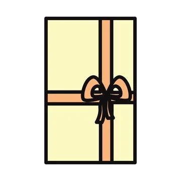 Colored christmas present icon Vector Stock Illustration