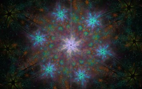 Colored Christmas snowflake Stock Illustration