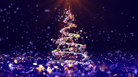 Colored Christmas Tree Stock Footage 162726718