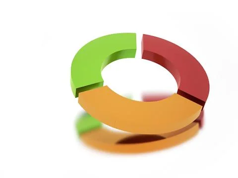 Colored circle concept with reflection Illustrazione stock