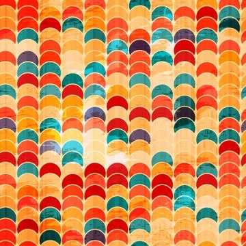 Colored circle grunge seamless Stock Illustration