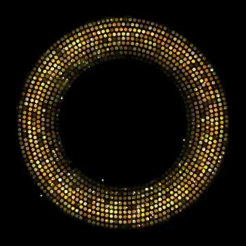 Colored Circle Radius Abstract Golden Background Illustration Stock Illustration