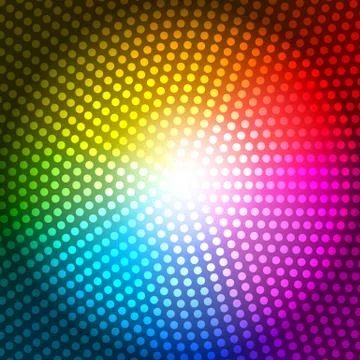 Colored Circle Radius Abstract Rainbow Background Illustration Stock Illustration