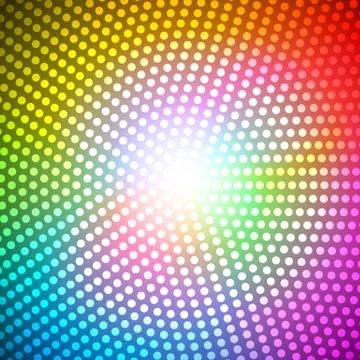 Colored Circle Radius Abstract Rainbow Background Illustration Stock Illustration