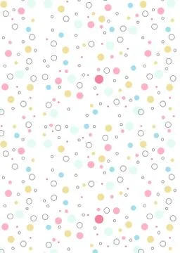 Colored circle seamless pattern. Geometry pattern for fabric. Stock Illustration