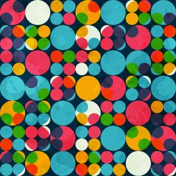 Colored circle seamless pattern 스톡 일러스트