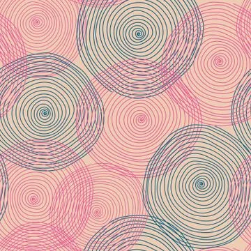 Colored circle seamless pattern Stock Illustration