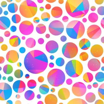 Colored circle seamless pattern. イラスト素材