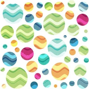 Colored circle seamless pattern 库存插图