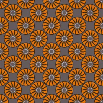 Colored circle seamless pattern shape art geometric graphic background vector Stock Illustration