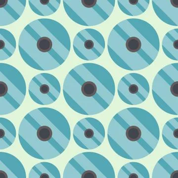 Colored circle seamless pattern shape art geometric graphic background vector Illustrazione stock