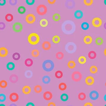 Colored circle shape art geometric graphic background seamless pattern Stock Illustration