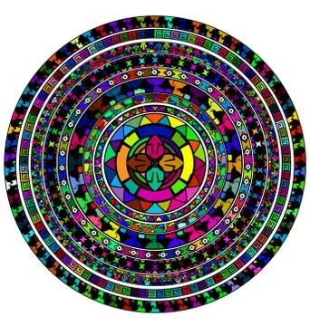 Colored circles and white Stock Illustration
