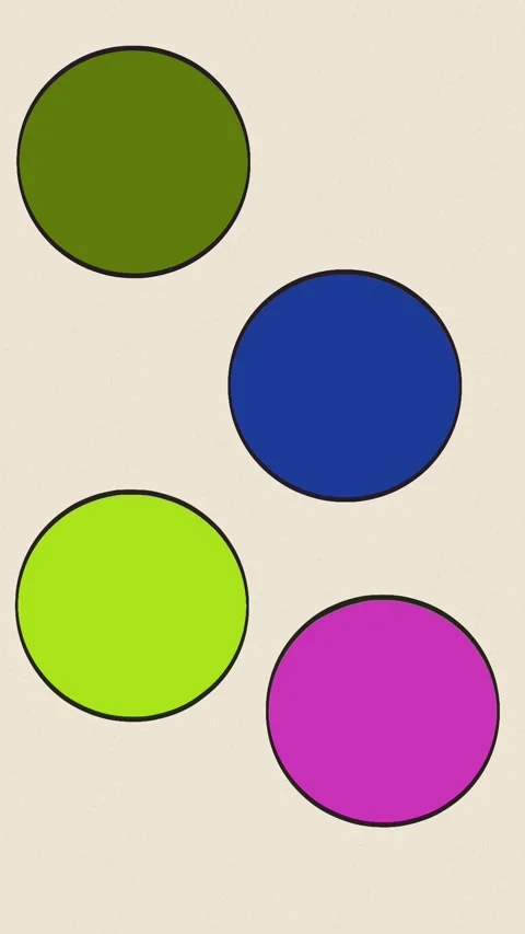 Colored circles animation. Видео 243937577