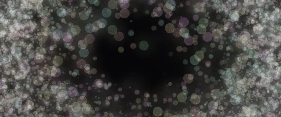 Colored circles on a black background Illustrazione stock