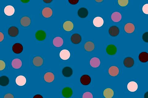 Colored circles on a blue background. Illustration Stock Illustration