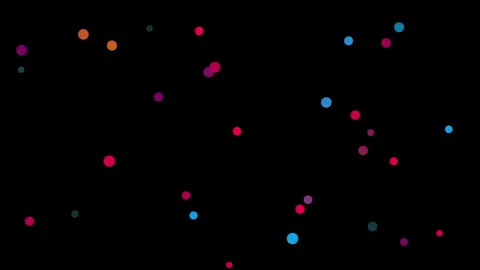Colored circles looping up on black background. Stock Footage 271612060