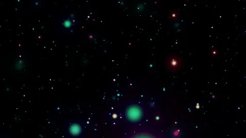 Colored Circles Particles On Black Background Stock-Footage 71631425