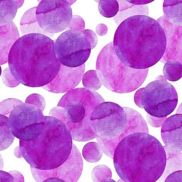 Colored circles, pattern, watercolor Stock Illustration