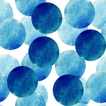 Colored circles, pattern, watercolor Stock Illustration