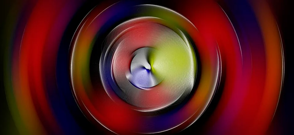 Colored circles with relief Stock Illustration