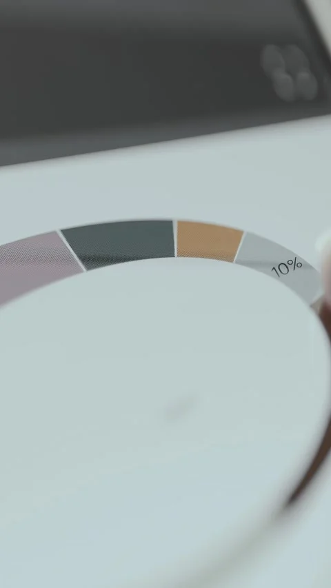 Colored circular chart to represent data Video stock 329751733