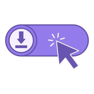 Colored Click to Download Icon. Vector Illustration. Download Button and Mo.. Stock Illustration