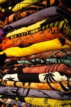 Colored clothes Stock Photos