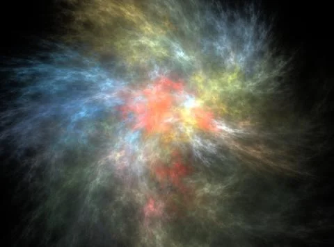 Colored cloud abstract fractal effect light background Illustrazione stock