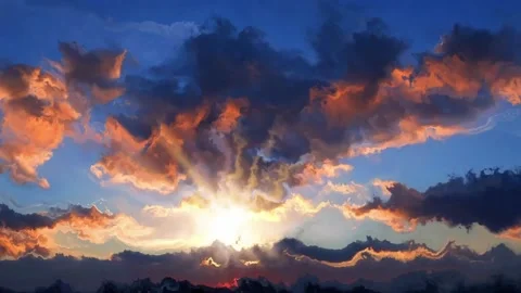 Colored clouds that are slowly changing 스톡 동영상 131697332