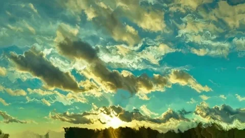 Colored clouds that are slowly changing 스톡 동영상 131697333