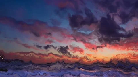 Colored clouds that are slowly changing 스톡 동영상 131697395