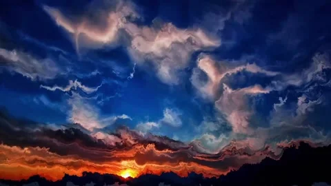 Colored clouds that are slowly changing 스톡 동영상 133815391