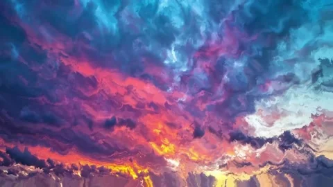 Colored clouds that are slowly changing 스톡 동영상 133815398