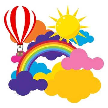 Colored clouds Stock Illustration