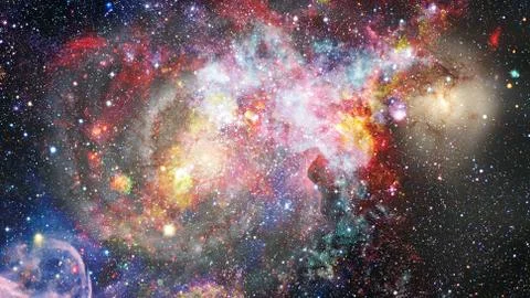 Colored clouds in nebula. Elements of this image furnished by NASA. イラスト素材