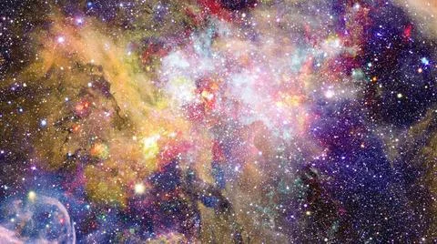 Colored clouds in nebula. Elements of this image furnished by NASA. Colore... 스톡 사진