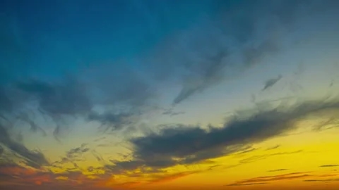 Colored clouds at sunrise time Stock Footage 160342669