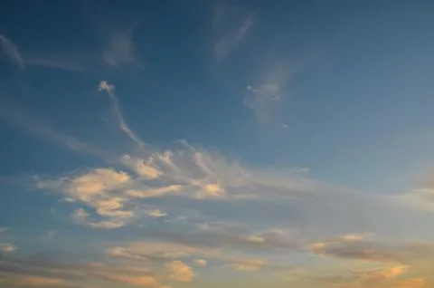 Colored clouds at sunset 库存照片