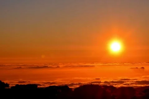 Colored Clouds at Sunset Stock Photos