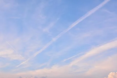 Colored Clouds at Sunset Stock Photos
