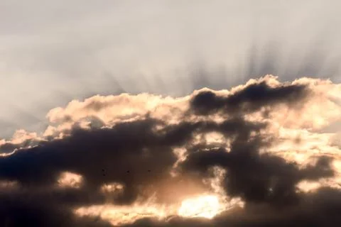 Colored Clouds at Sunset Stock Photos