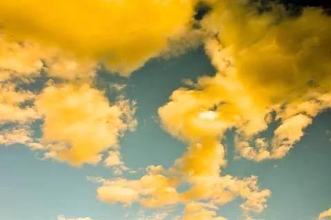 Colored Clouds at Sunset Fotos Stock