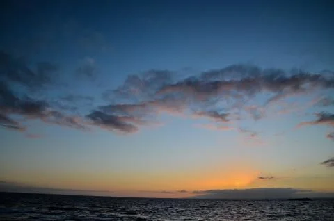 Colored Clouds at Sunset Stock Photos