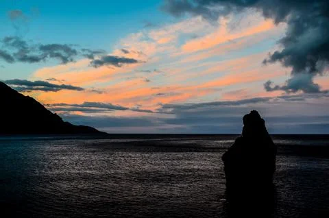 Colored Clouds at Sunset Stock Photos